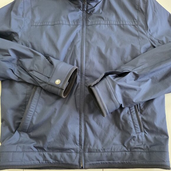 Brooks Brothers Bomber Jacket Mens L Navy LS Pockes Zip Mockneck Lined Preppy - Picture 10 of 16